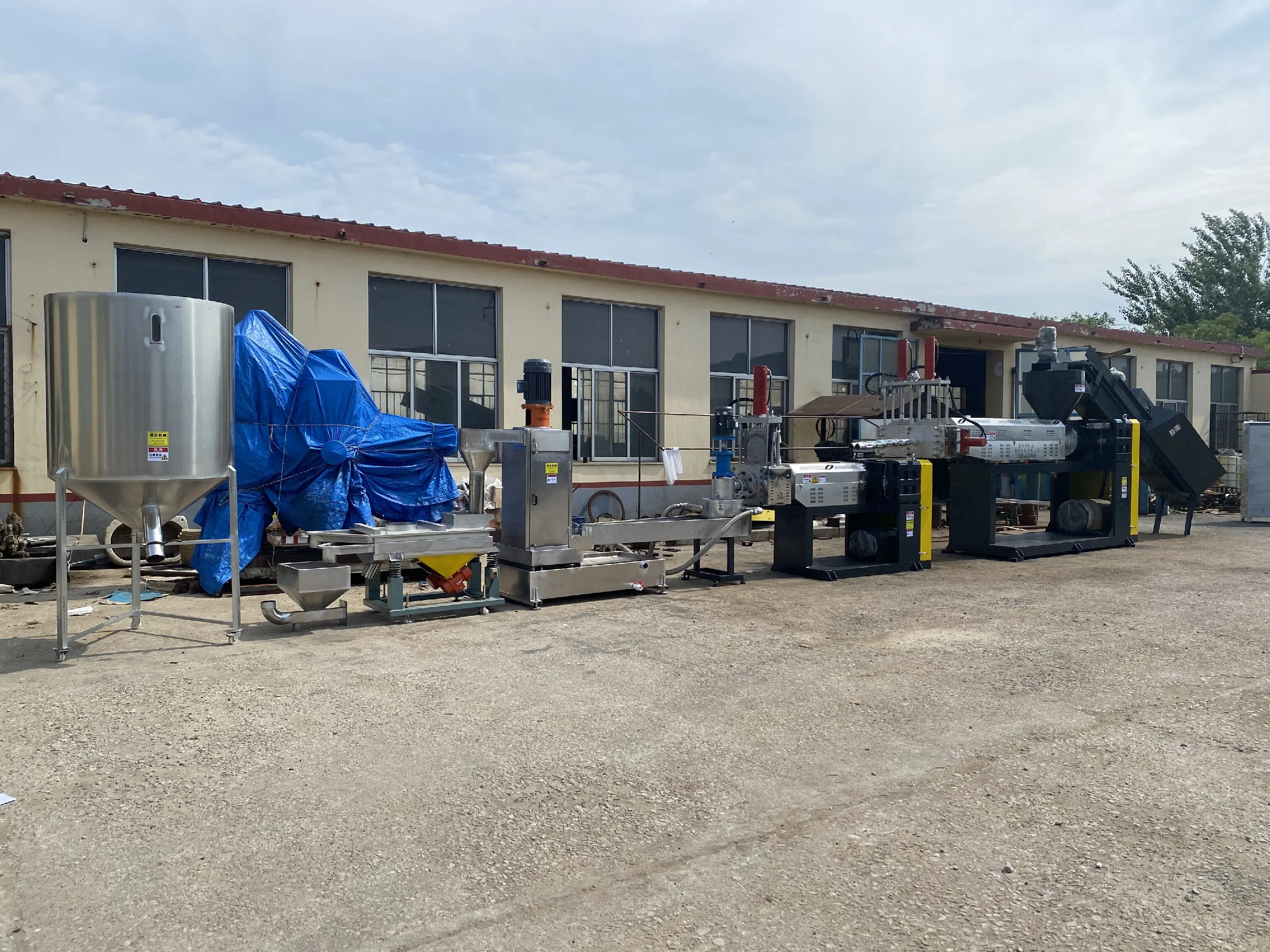 Automatic Pp pe waste plastic film granulating machine extruder pyrolysis machine waste plastic film washing line pelletizer