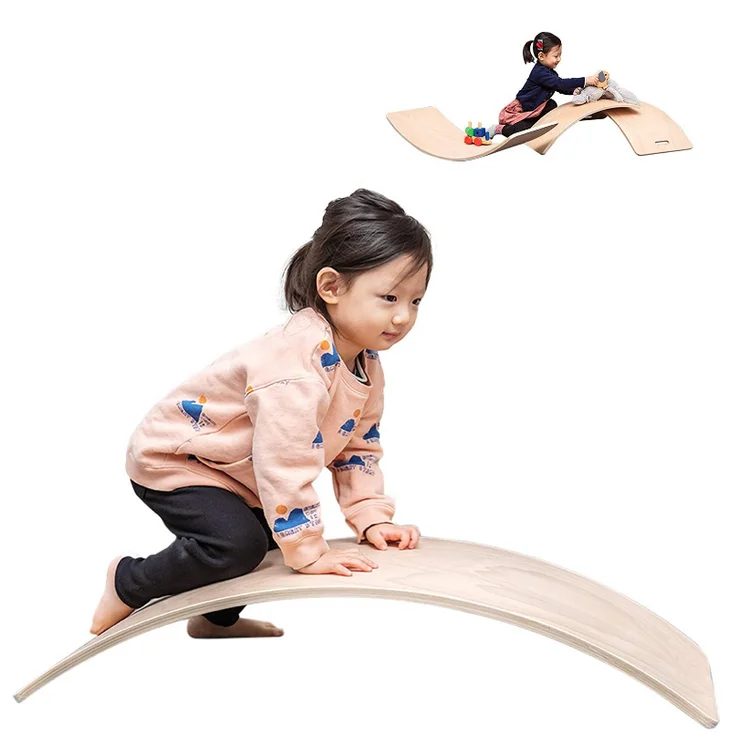Hot Sale Kids Wooden Balance Board Balance Beam High Quality Wobble Balance Board
