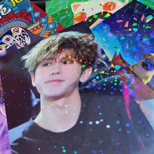 Paper crafts with holographic collection postercard