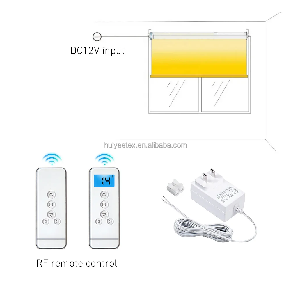 DC 12V Tubular Motor Electric Blinds Motor Mini Roller Blind Drive For Roller Blind with Remote Control