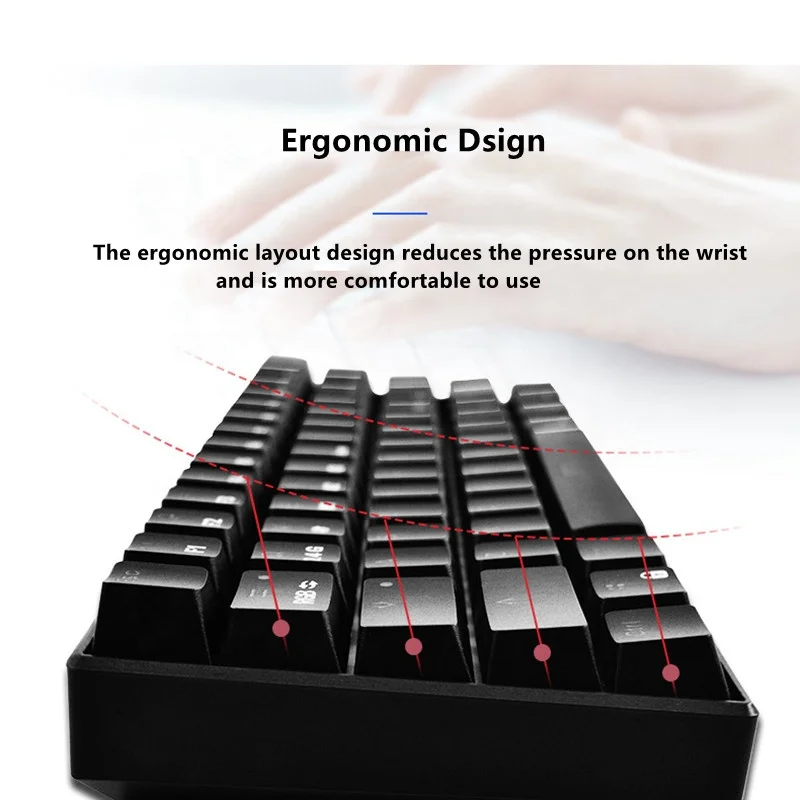 Hotsale 84 Keys Professional 3 Modes RGB Backlight Mechanical Keyboard Gaming Keyboard