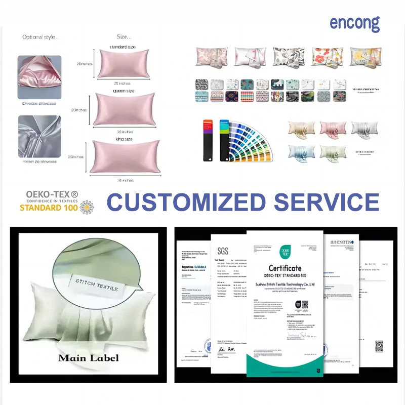 Wholesale 16mm19mm 22mm Organic100% Silk Pillow Cases In Box, Silk Pillow Cover Logo 6A Oeko 100% Pure Mulberry Silk Pillowcases