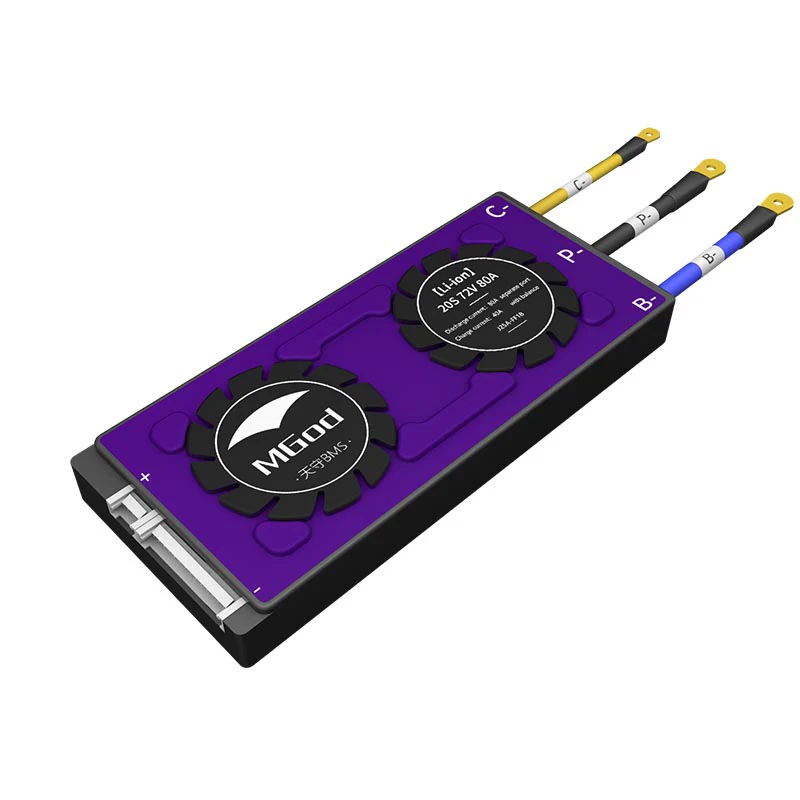 Mgod 20s 72v 100a liion hardware BMS waterproof bms liion battery protection seperate port with balance for electric tricycle