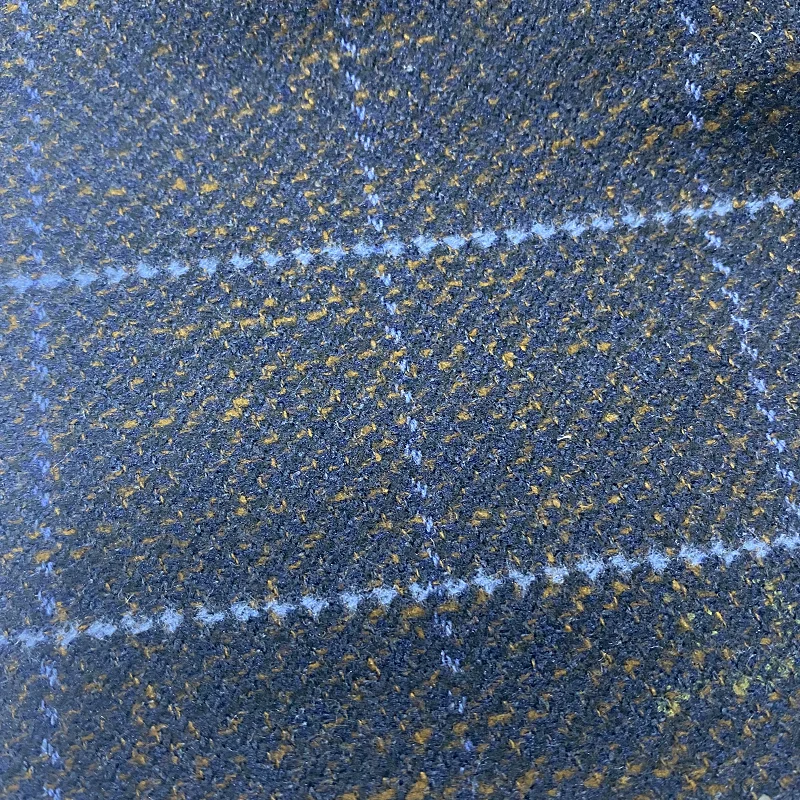 Hot Sale Woven Checks Design Polyester Viscose Tweed Stretch Fabric Brushed Fabric Tweed Fabric