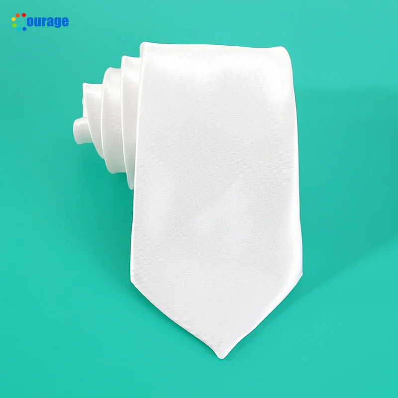 Новый тип шнуровка полиэстер сублимации завязки на шею изготовленные заказ белый галстук-бабочка для продажи LD-02