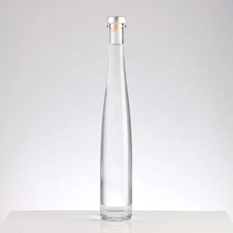 Trustworthy manufacturer 375ml glass liquor bottle with cork vodka glass bottle	 liqueur whisky bottle