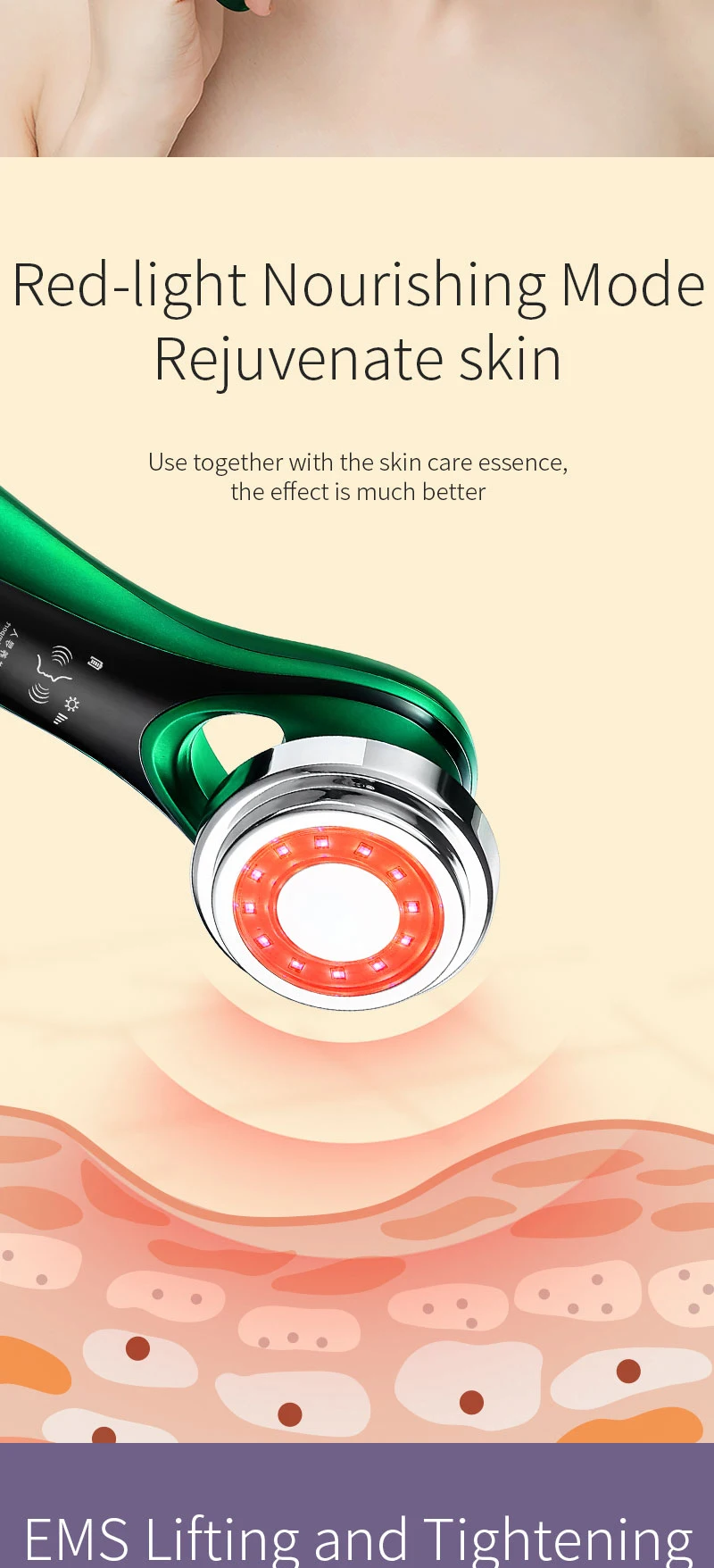 New Trends Facial Clean Product Galvanic Machine Therapy  Lifting Multiple Beauty Instrument