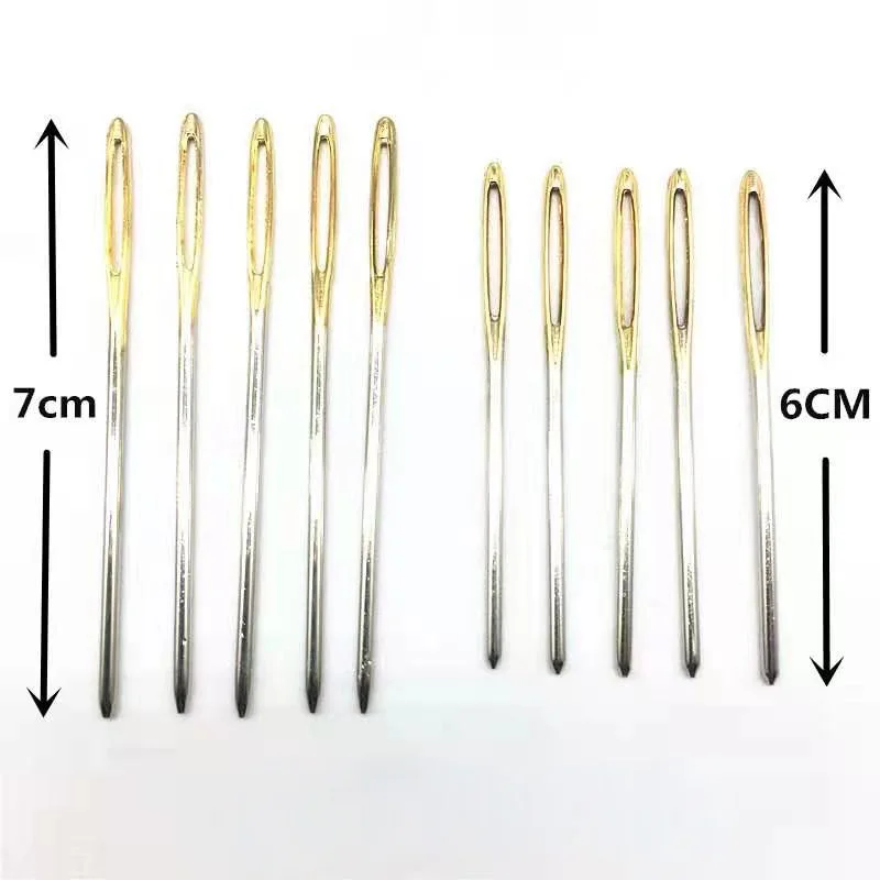 DIY blunt head big eye hand-sewing sweater knitting yarn with large hole ribbon needle