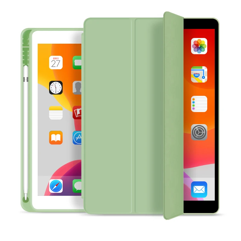  Чехол для iPad 10 2 дюйма держатель карандашей умный чехол планшета 8-го поколения