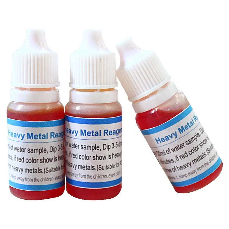 
Latest Heavy Metal Reagent drops in 10 ml bottle to test water quality. 