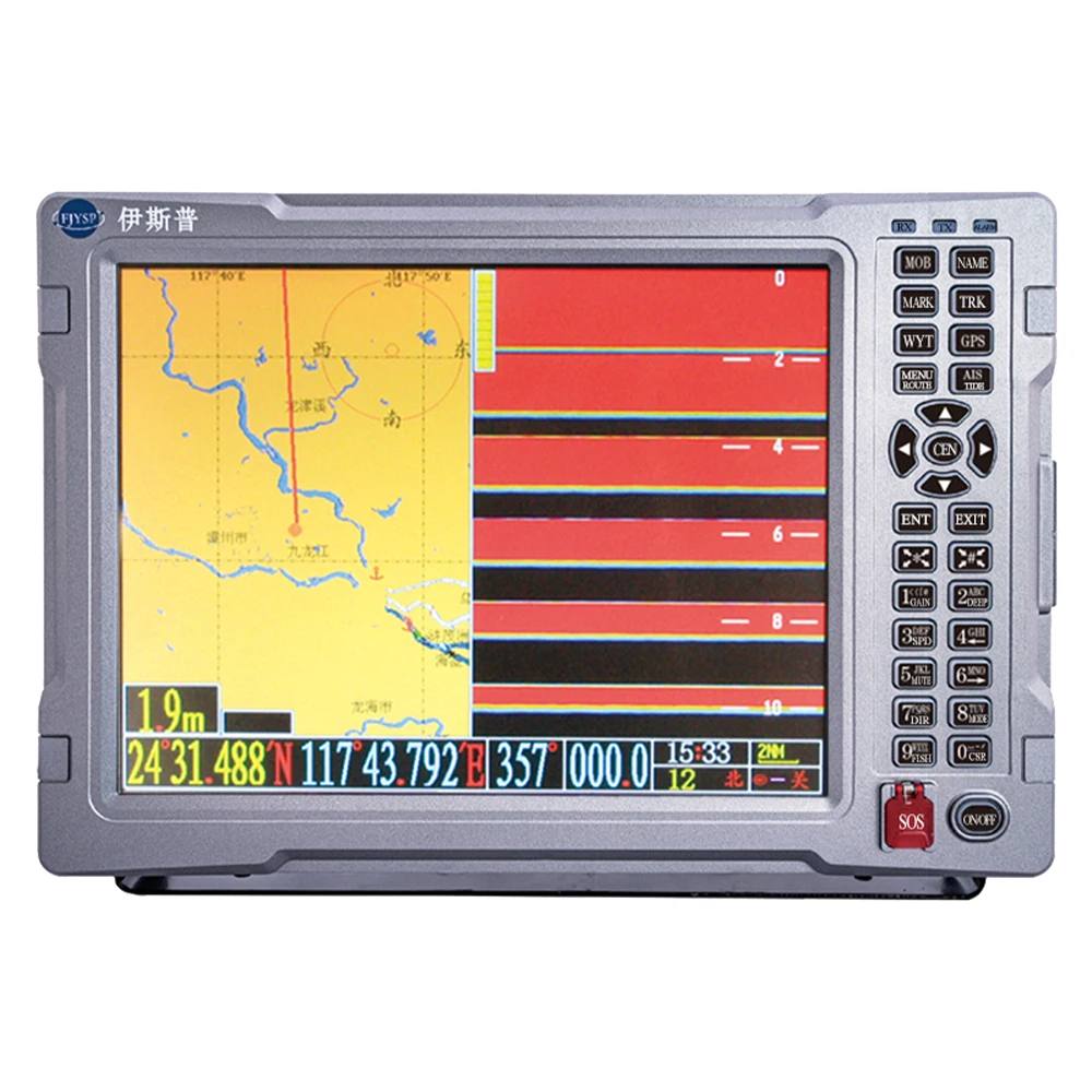 YSP 12 inch boat water depth finder single beam sonar transducer echosounder fish finder