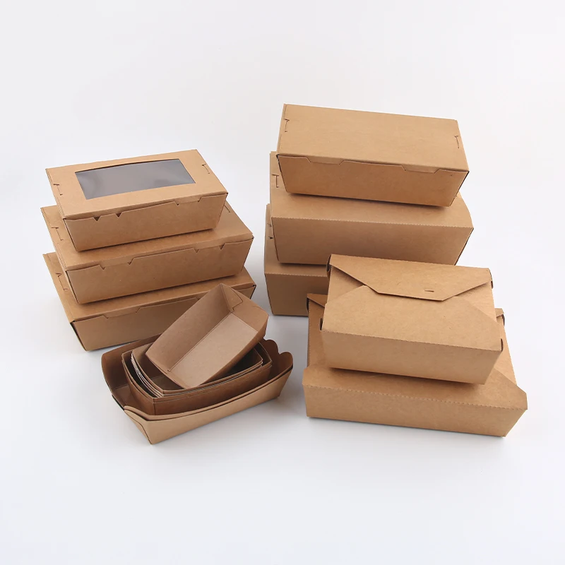 kraft paper boxes Profunpak Custom Takeaway Noodle Kebab Takeout food boxes takeaway packaging Paper Box