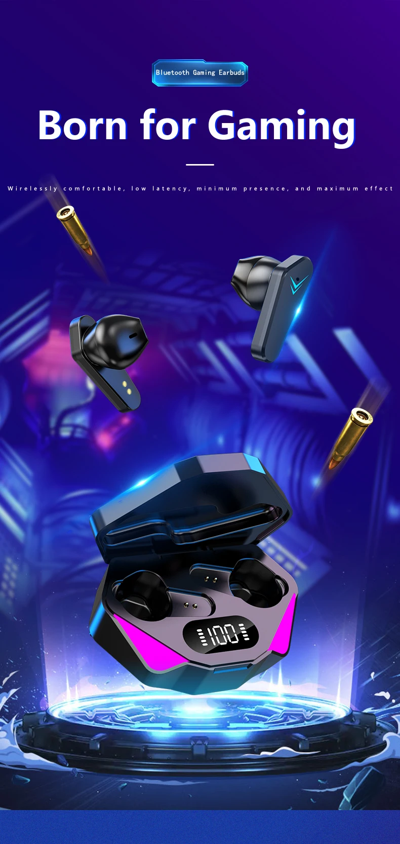 Hot Sale X15 Tws Gaming Earbuds 65ms Low Latency Tws BT Earphone With Mic Game Fone Blue tooth Headphones Wireless Headset