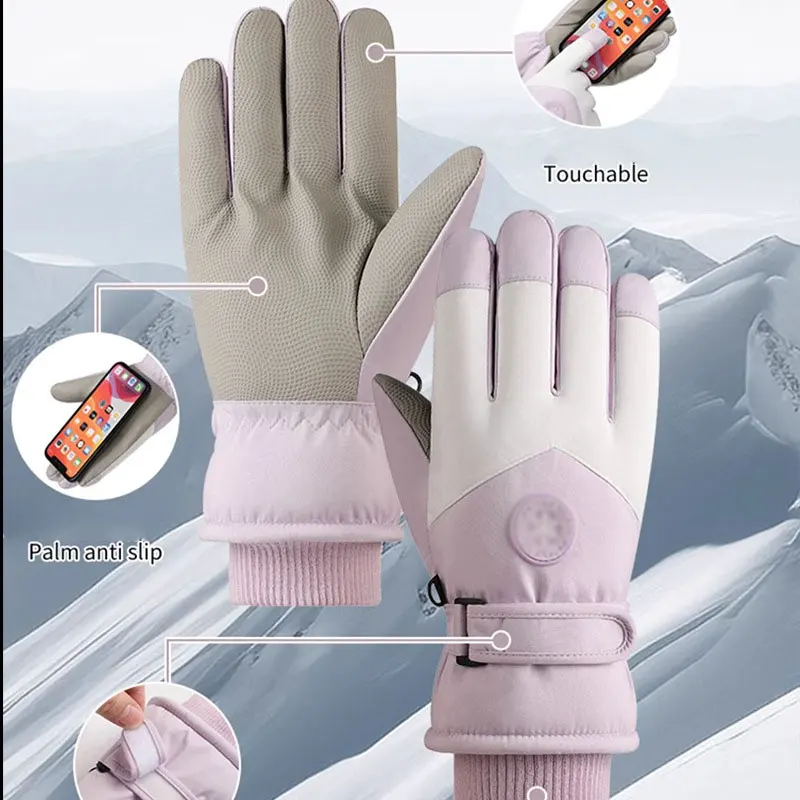 New Design Winter Unisex Ski Gloves Sports Safety Waterproof Touchscreen Gloves Motorbike Riding Gloves