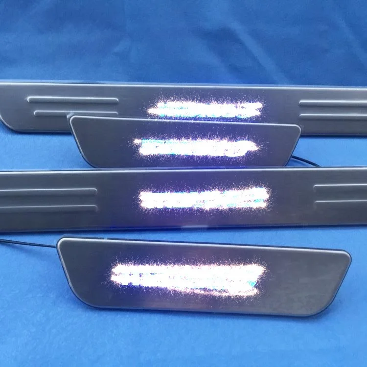 Stainless steel led car door sill plate light for mazda3 2015-2018
