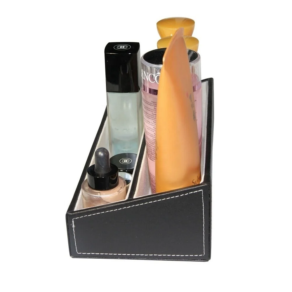 LG8108 Multi-purpose PU Leather Desk Cosmetics Storage Case  Sundries Organizer Remote Control Holder