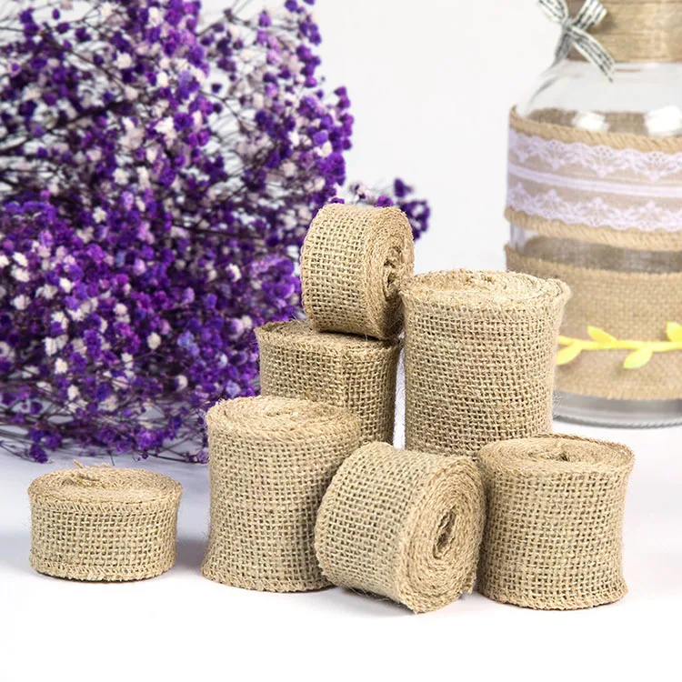 Wedding Party Decor Home Embellishment Twine Ribbonfor Lace Burlap Natural Ribbon Roll