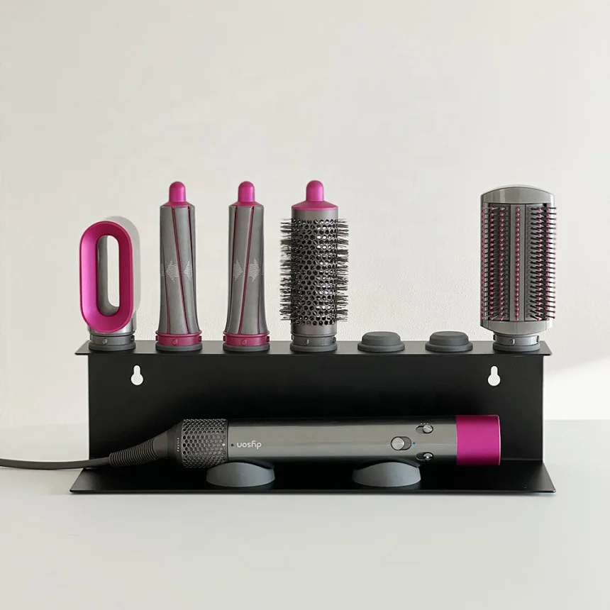 Bathroom Iron Hair Tool Organizer Bathroom Supplies hair dryer holder Storage and Vanity  Hair Dryer Holder