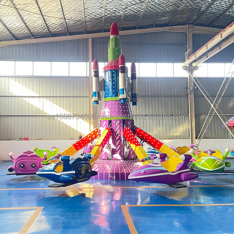 Kids Attraction Playground Luna Amusement Park Rides Equipment Air Bumps Self Control Plane