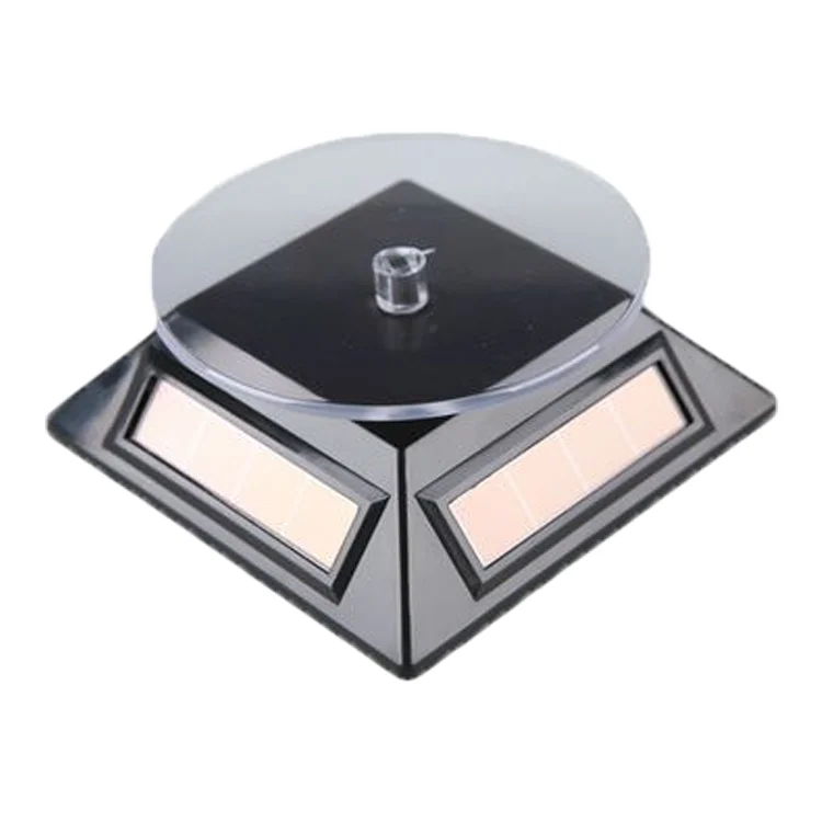 Acrylic Tray New Energy Solar Power Showcase Advertising Equipment Rotating Solar Display Stand 360 Degree