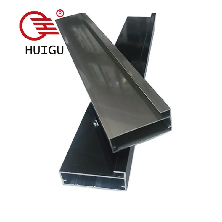 Casement Window Aluminum Profile Factory Price Aluminum Frame Profile   Black Extrusion Aluminium Profile