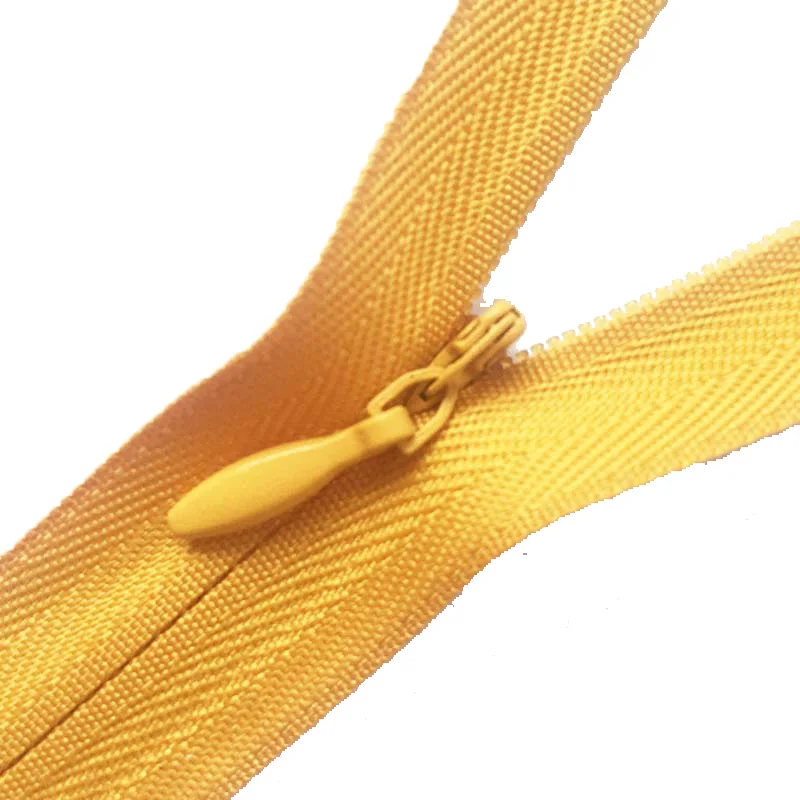 3# 10 Inch Invisible Plastic Nylon Close-end Waterproof Custom Invisible Zippers For Garment