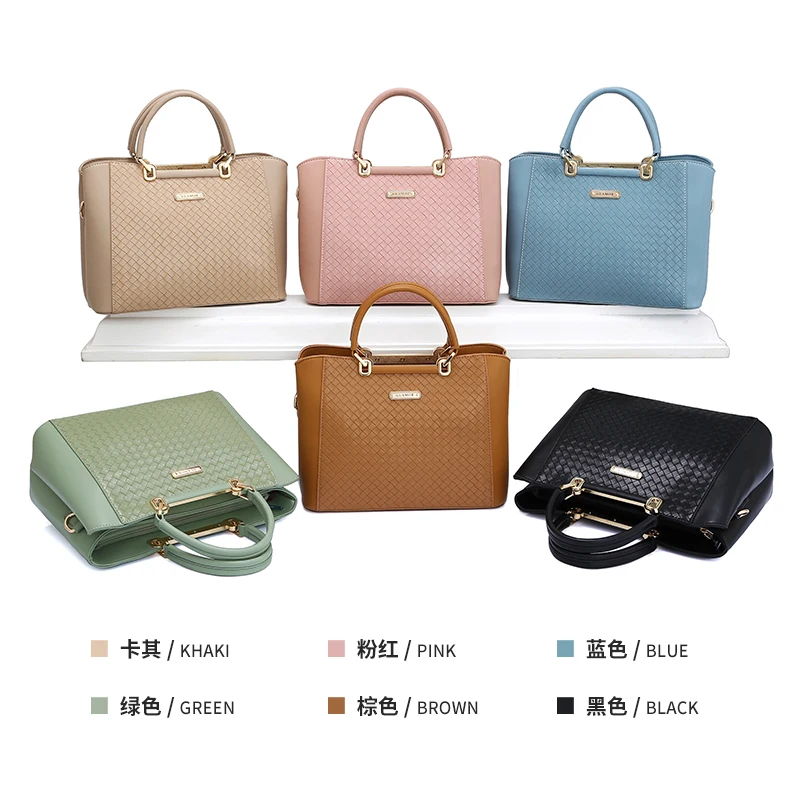 2022 New Set Bags Arrival Unique Woman Cheap Ladies Handbag Pu Leather