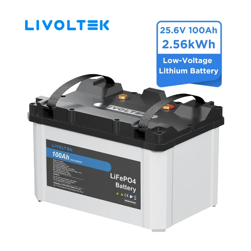 LIVOLTEK 3 Years Warranty IP65 Lithium-Ion-Batteries 25.6V 100Ah Solar Battery Lithium Batteries For Residential Solar Systems