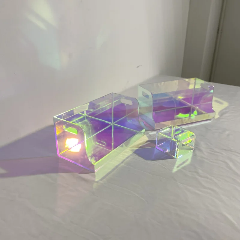 Custom Wholesale UV Protection Clear Acrylics Sizes Square Lidless Cube Acrylic Display Storage Box