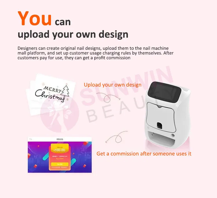 3D Digital Nail painting Machine Price Printing Machine professional Portable Automatic manicure Nail Art Printer