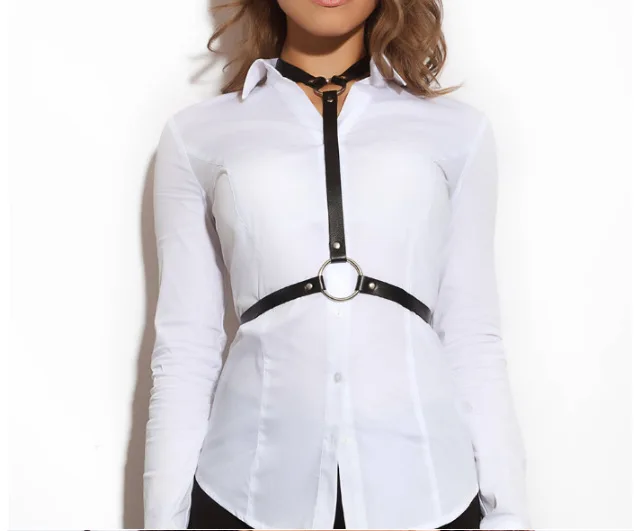 plus size cupless hollow out body cage leather harness bra sexy lingerie bondage underwear