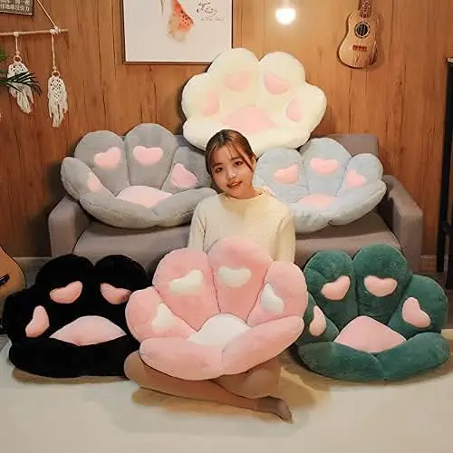 Cheap Price Cute Cat Paw Seat Cushion Chair Pads Cats Paw Shape Lazy Sofa Soft Chair Floor Cushions for Girlfriend