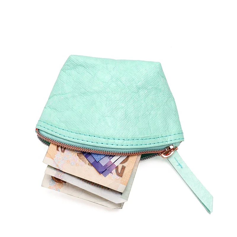 Factory custom cayan   durable coin  purse  daily life  storage bag Tyvek  paper  waterproof  wallet