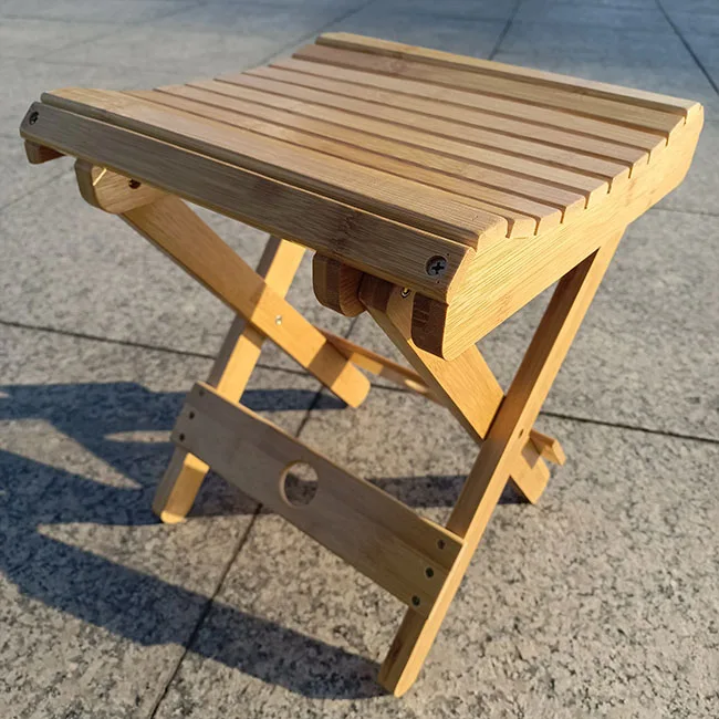 Stable And Firm, Bamboo Is Durable And Of Good Quality Pocket Folding Fishing Stool  Tube Chair Outdoor Rest Folding Stool