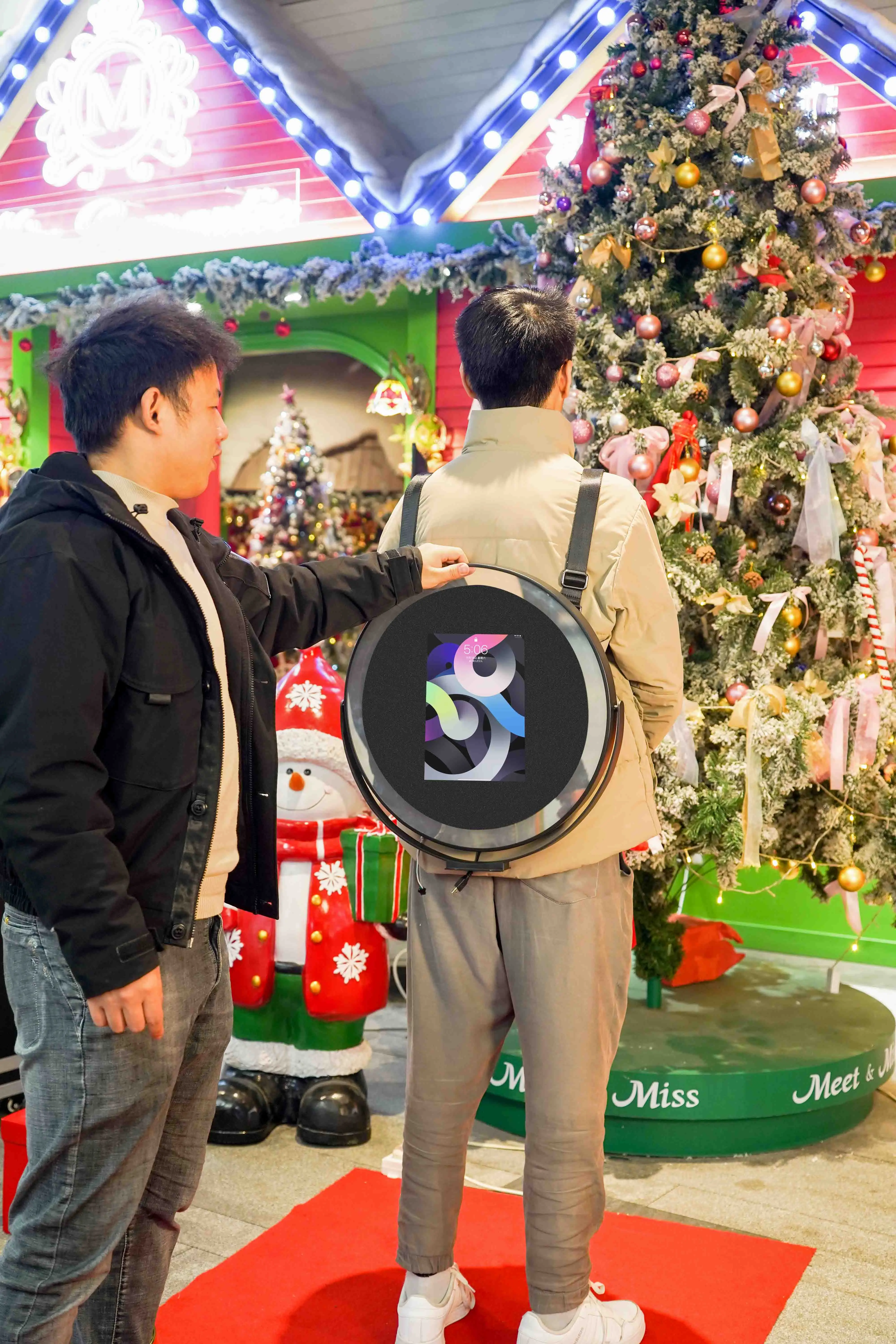 Portable 2-in-1 Metal Photo Booth iPad Roamer with RGB Light