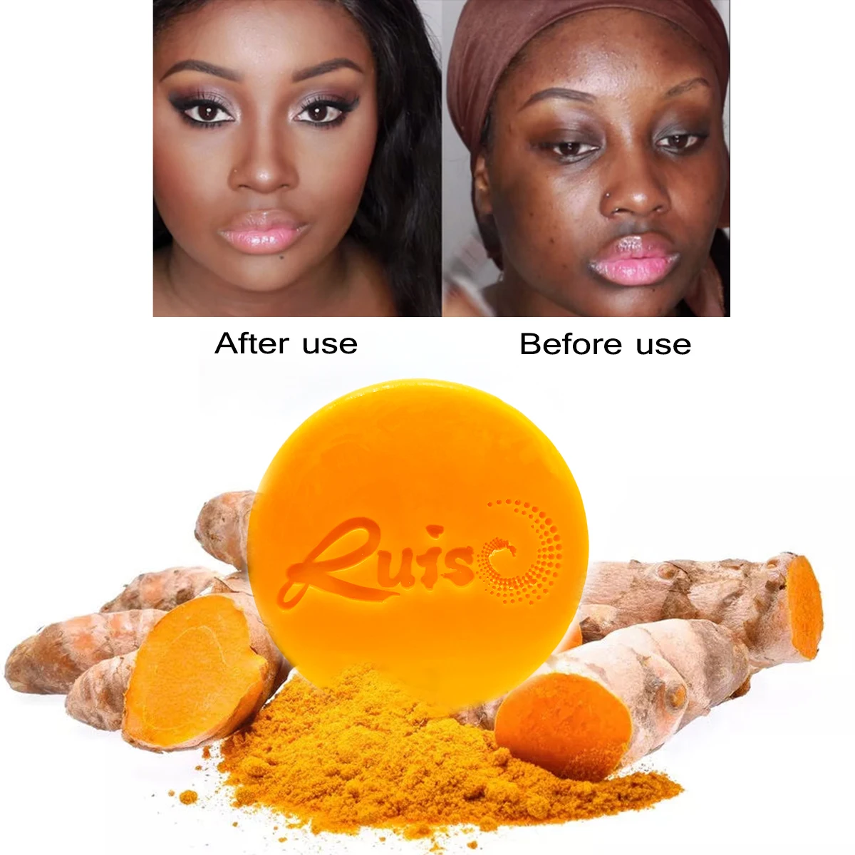 Hot sale products Wholesale Organic Raw Face Anti-acne Whitening Body Wash Tumeric Ginger Handmade Soap