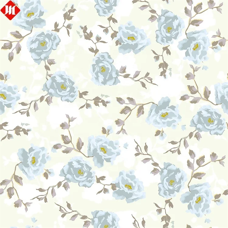 Luxury private custom-made silk digitally printed textile fabrics Polyester woven satin digital printed fabrics