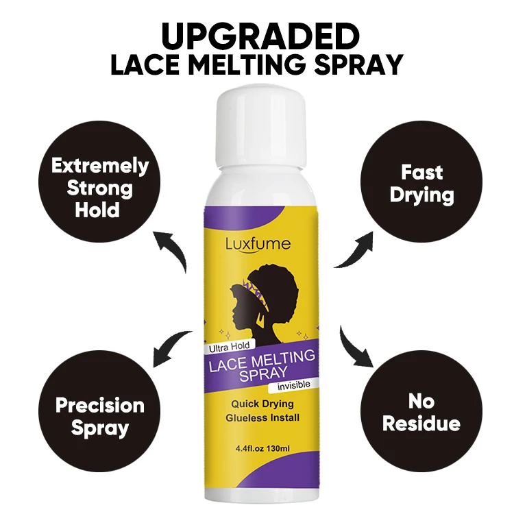 Wig Adhesive Products Wholesale Strong Hold Hair Toupee Melting Spray In Bulk