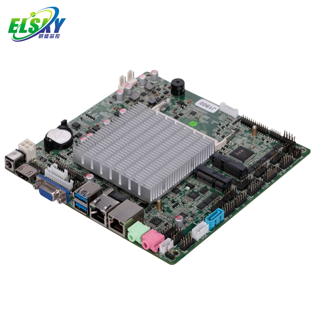 ELSKY wholesale motherboard Quad Core 2.0GHz i3 processor J1800 4 USBHD-MI VGA  NANO PC linux 2LAN  6COM/RS232  atx motherboard