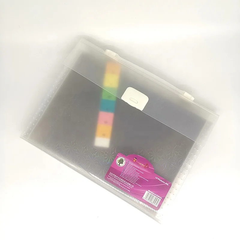 Многофункциональная прозрачная Радужная папка из полипропилена с 12 карманами, папка-органайзер для документов