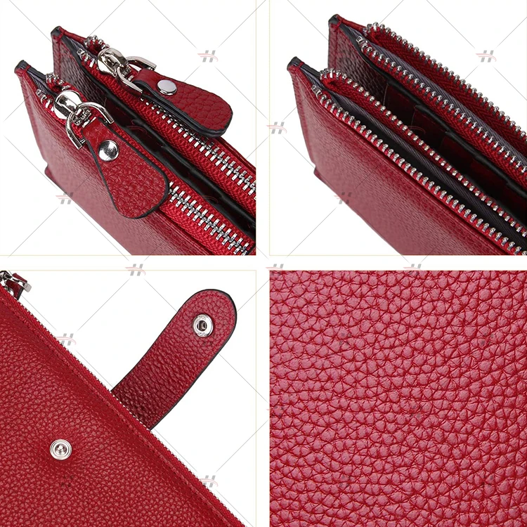 Women Zip Around Wallet Phone Clutch RFID Blocking Card Holder Lady Purse