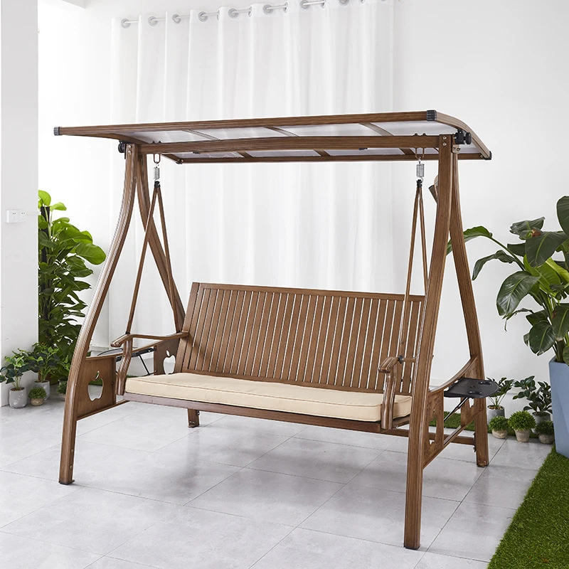 Outdoor furniture 3 seater cushion swing aluminum garden swing wholesale good quality patio swing