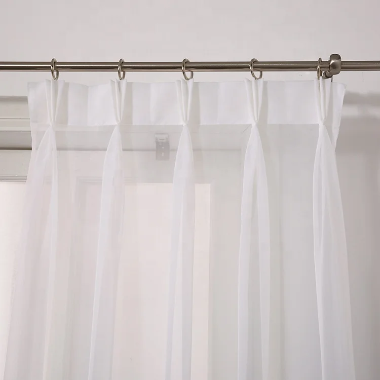 home decoration  100% polyester ready made modern sheer curtains