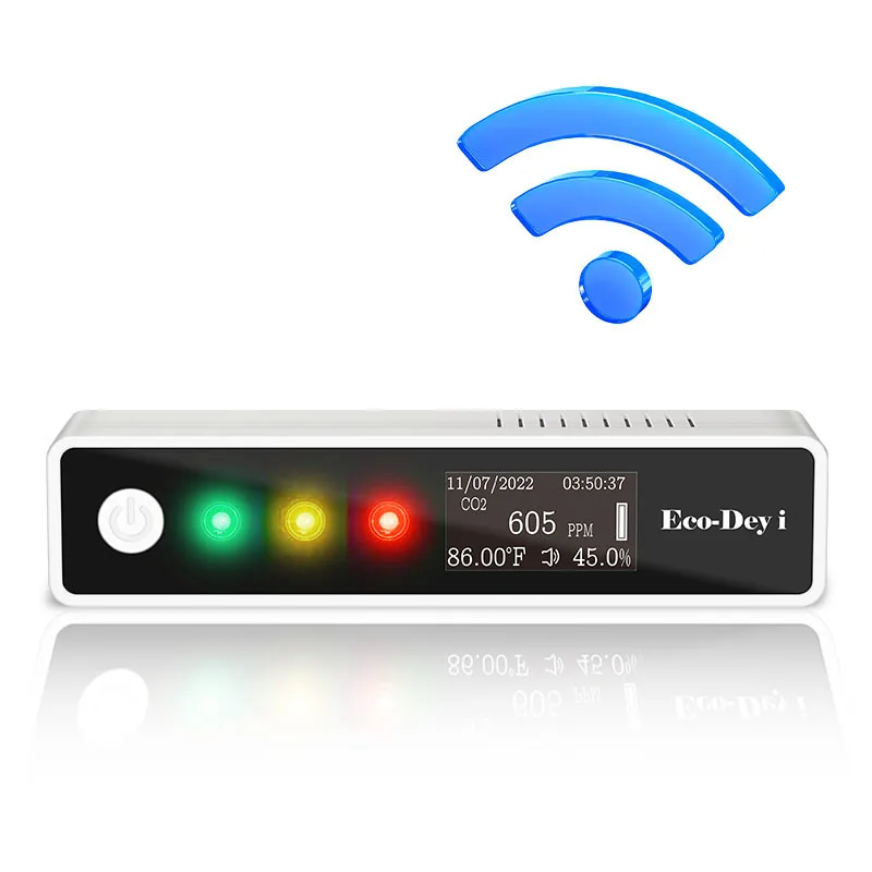 TUYA WIFI connection traffic light  CO2 monitor meterAir quality detector Carbon dioxide sensor meter gas analyzer CO2 tester