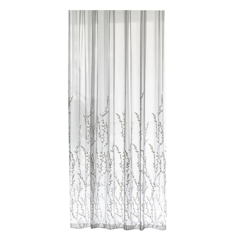 
Wholesale Window Curtains Screening Blackout Sunscreen Embroidery Fabric Curtain 