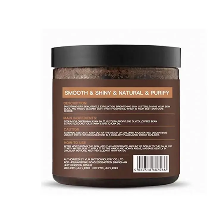 Whitening coffee Body Scrub natural organic brightening scented Deep Cleansing