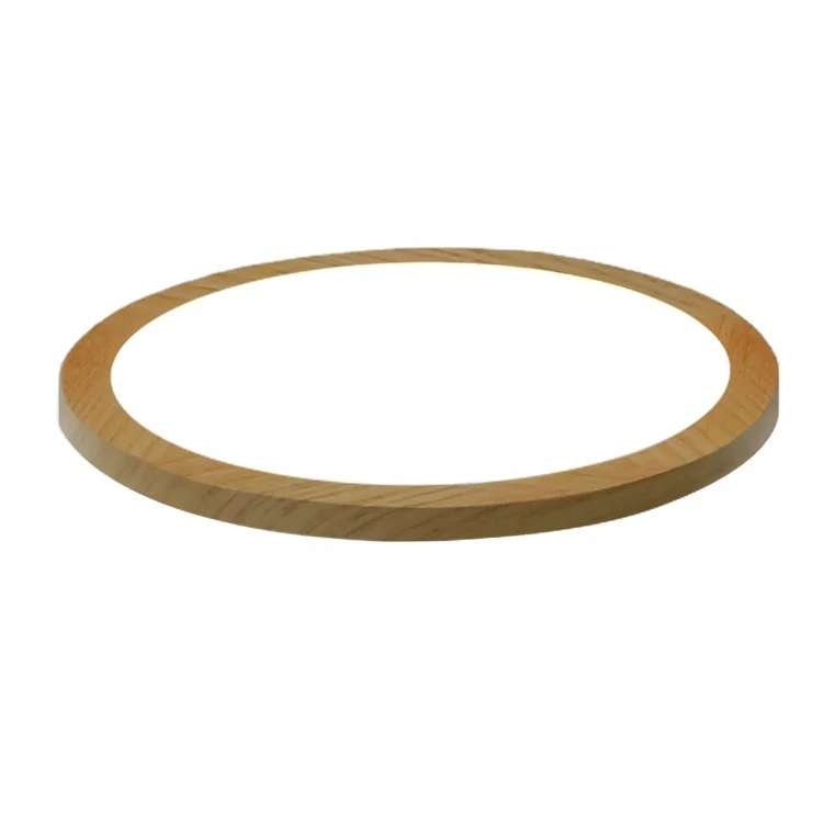 nordic stylish wooden round frame surface mounted led ceiling light with smd2835 luxury for home office living room bedroom
