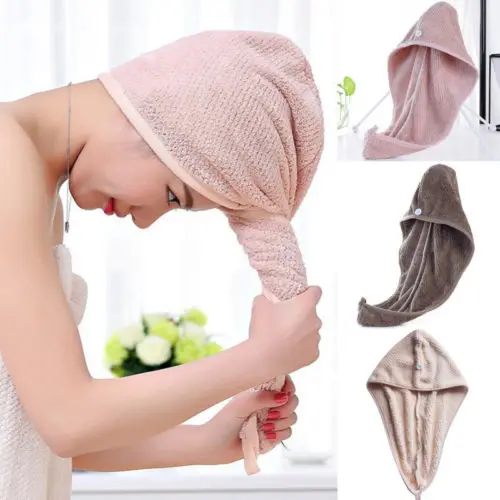 Wholesale Shower Cap Magic Microfiber Hair Quick Drying Dryer Towel Bath Wrap Cap Quick Hat Turban Dry  shower cap  hair bonnet