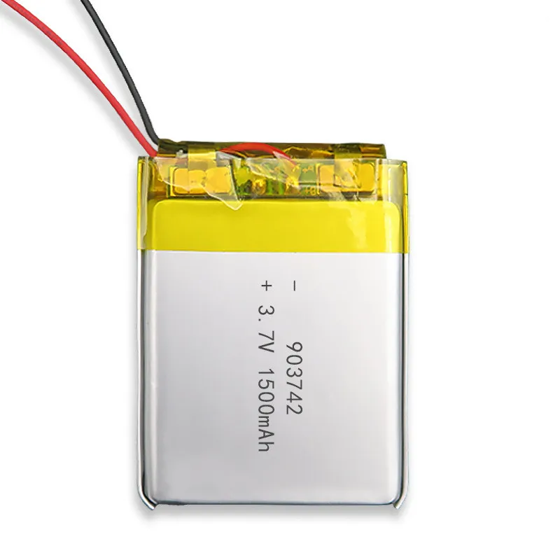 Wholesale lipo battery 903742 3.7v 1500mAh 800mAh Lithium polymer battery for electronics