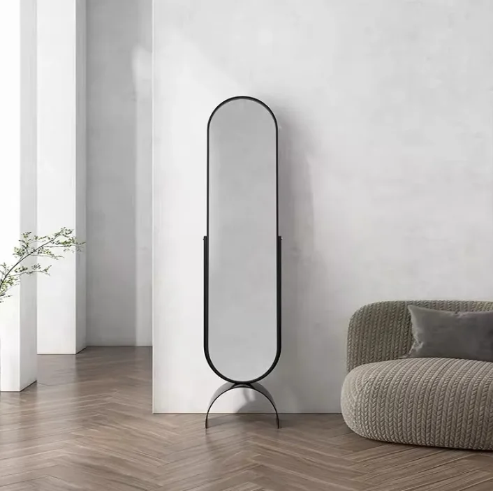 Bedroom Girl Floor Looking Thin and Narrow Dressing Mirror Simple Light Luxury Living Room Home Corner Full Body Mirror